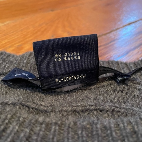 Ralph Lauren Sport Wool Rabbit Hair Gray Cable Knit Sweater Women's Size Large - Picture 7 of 12